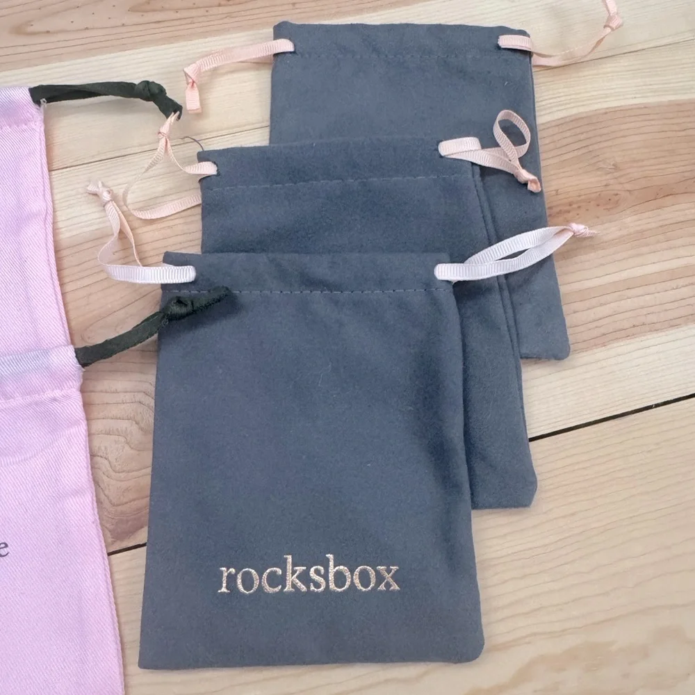 Kate Spade, Kendra Scott, and Rocksbox Jewelry Storage Pouches Set of 8